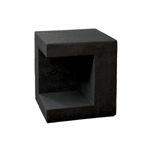 I 4132 - Table D'appoint, 25''H, Intérieur Ou Extérieur, Table D'appoint, Table De Nuit, Bout, Carré, Chambre À Coucher, Salon, Noir, Contemporain, Moderne - Simple Boutique
