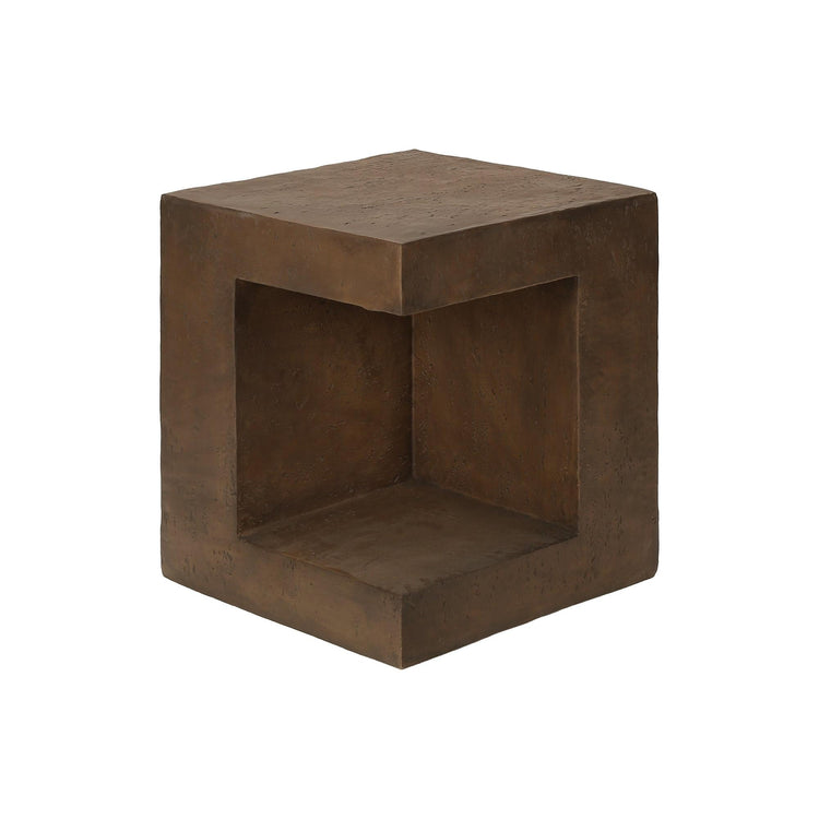 I 4133 - Table D'appoint, 25''H, Intérieur Ou Extérieur, Table D'appoint, Table De Nuit, Bout, Carré, Chambre À Coucher, Salon, Noix, Contemporain, Moderne - Simple Boutique