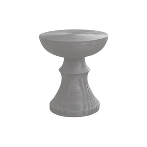 I 4144 - Table D'appoint, 25''H, Intérieur Ou Extérieur, Table D'appoint, Bout, Chambre À Coucher, Salon, Table De Nuit, Rond, Gris, Contemporain, Moderne - Simple Boutique