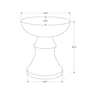 I 4144 - Table D'appoint, 25''H, Intérieur Ou Extérieur, Table D'appoint, Bout, Chambre À Coucher, Salon, Table De Nuit, Rond, Gris, Contemporain, Moderne - Simple Boutique