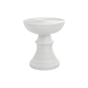 I 4145 - Table D'appoint, 25''H, Intérieur Ou Extérieur, Table D'appoint, Bout, Chambre À Coucher, Salon, Table De Nuit, Rond, Blanc, Contemporain, Moderne - Simple Boutique