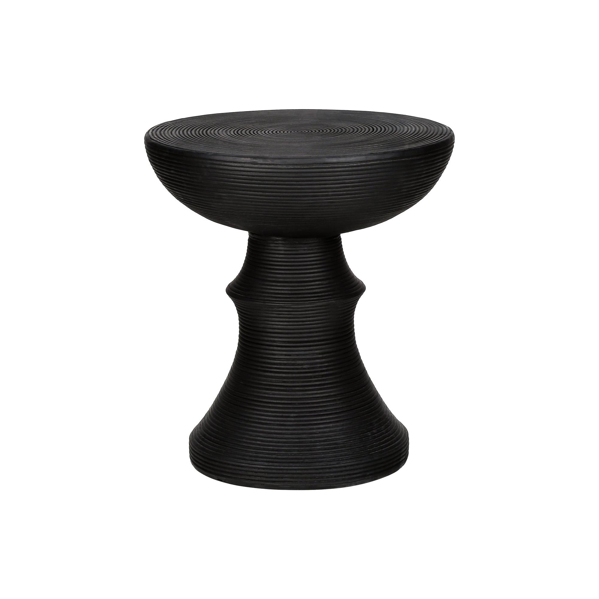 I 4146 - Table D'appoint, 25''H, Intérieur Ou Extérieur, Table D'appoint, Bout, Chambre À Coucher, Salon, Table De Nuit, Rond, Noir, Contemporain, Moderne - Simple Boutique