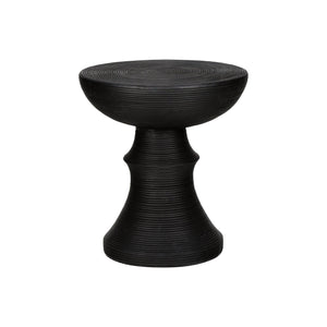 I 4146 - Table D'appoint, 25''H, Intérieur Ou Extérieur, Table D'appoint, Bout, Chambre À Coucher, Salon, Table De Nuit, Rond, Noir, Contemporain, Moderne - Simple Boutique