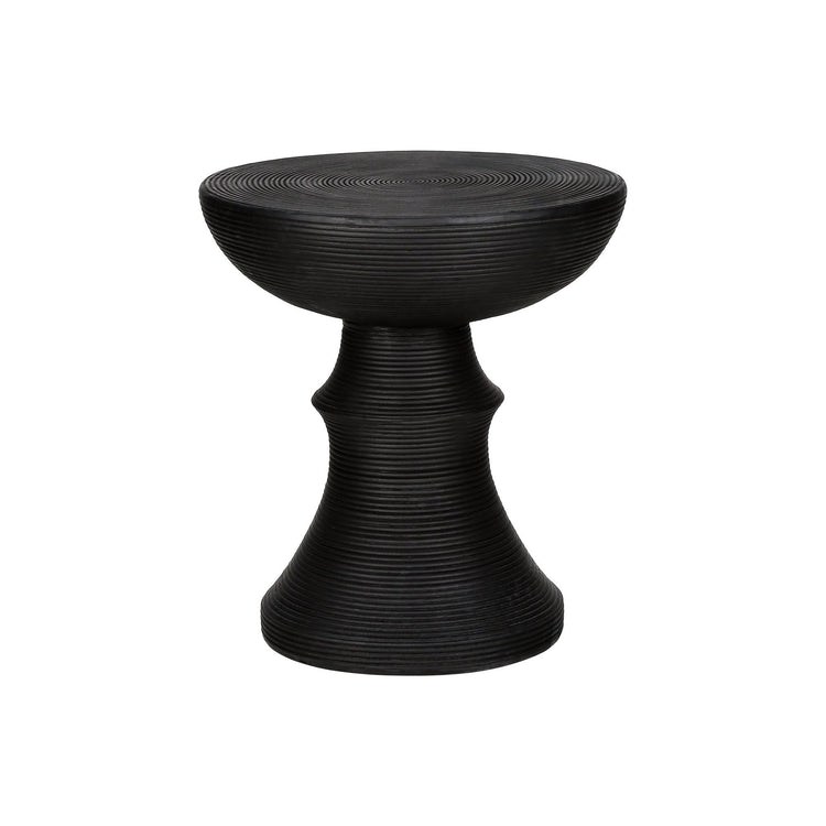 I 4146 - Table D'appoint, 25''H, Intérieur Ou Extérieur, Table D'appoint, Bout, Chambre À Coucher, Salon, Table De Nuit, Rond, Noir, Contemporain, Moderne - Simple Boutique