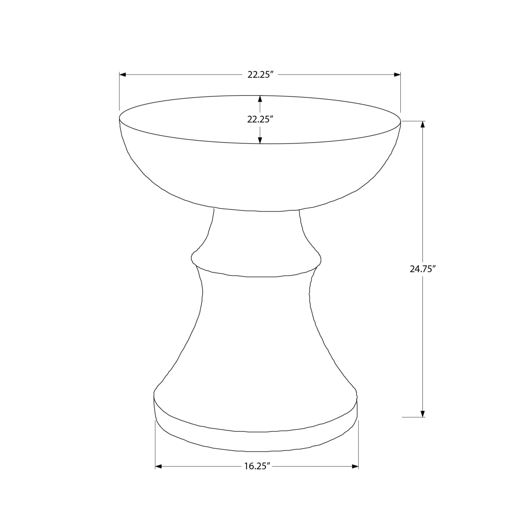 I 4146 - Table D'appoint, 25''H, Intérieur Ou Extérieur, Table D'appoint, Bout, Chambre À Coucher, Salon, Table De Nuit, Rond, Noir, Contemporain, Moderne - Simple Boutique