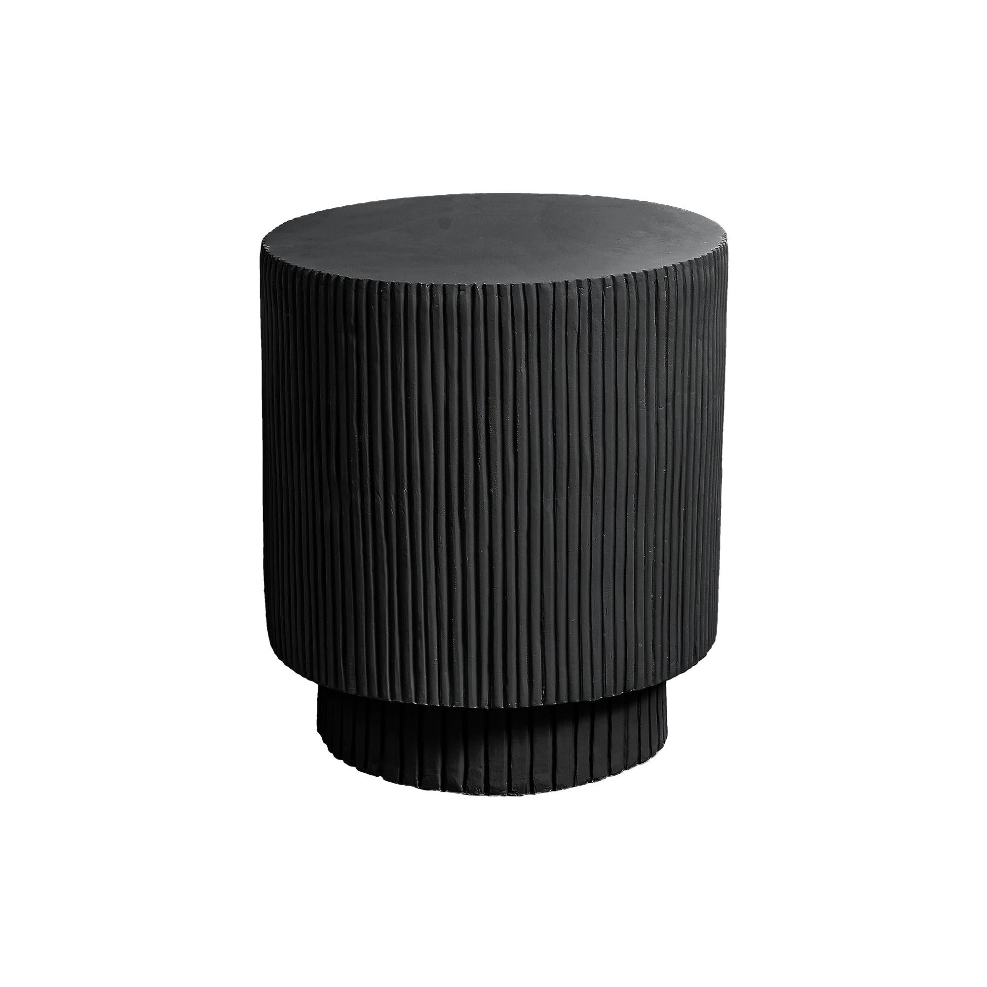 I 4150 - Table D'appoint, 25''H, Intérieur Ou Extérieur, Chambre À Coucher, Bout, Salon, Table De Nuit, Rond, Table D'appoint, Noir, Contemporain, Moderne - Simple Boutique