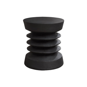 I 4154 - Table D'appoint, 25''H, Intérieur Ou Extérieur, Table D'appoint, Bout, Chambre À Coucher, Salon, Table De Nuit, Rond, Noir, Contemporain, Moderne - Simple Boutique