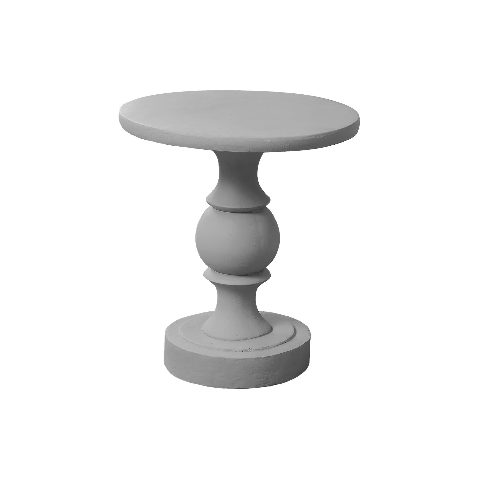 I 4160 - Table D'appoint, 25''H, Intérieur Ou Extérieur, Chambre À Coucher, Bout, Salon, Table De Nuit, Rond, Table D'appoint, Gris, Transitionnel - Simple Boutique