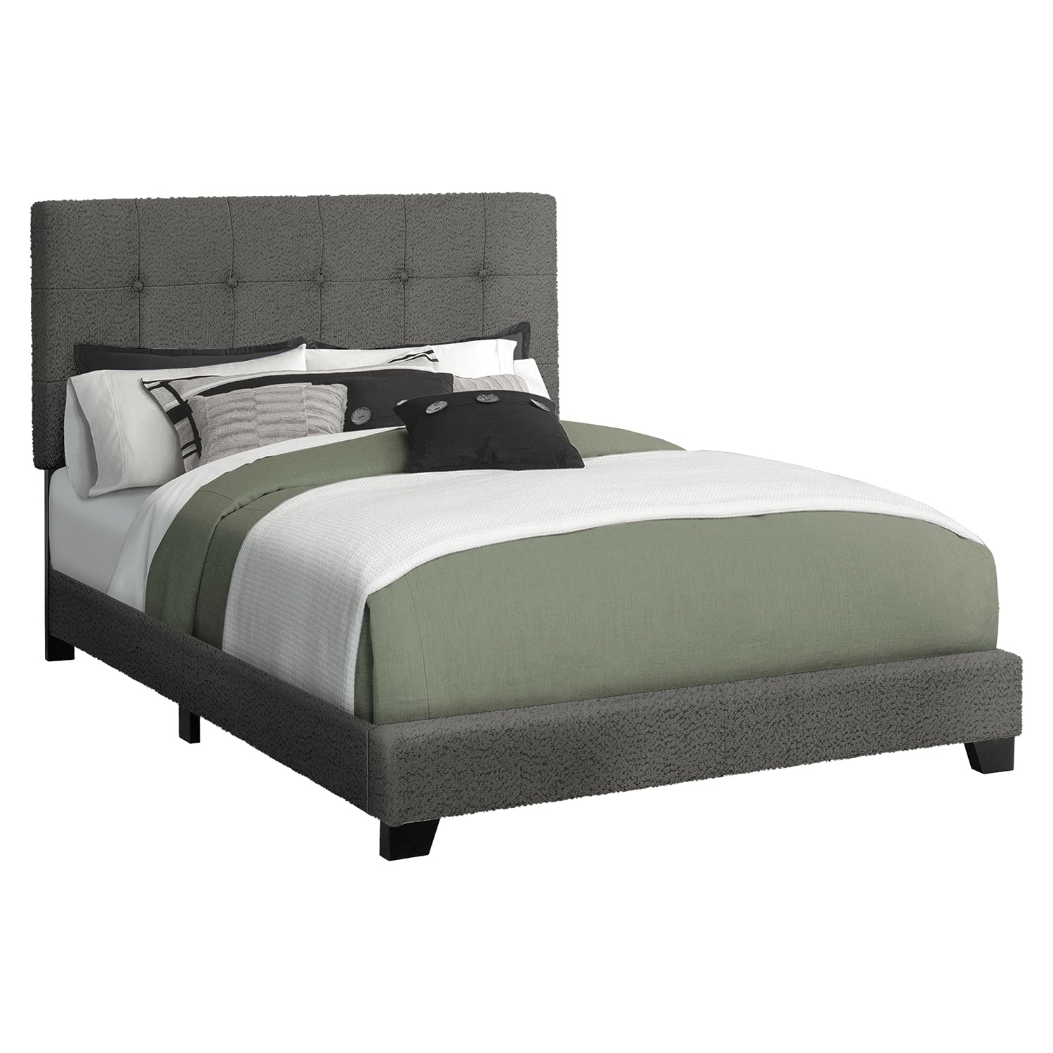 I 5803F - Lit, Taille Totale, Chambre À Coucher, Rembourré, Cadre Seulement, Transitionnel - Simple Boutique