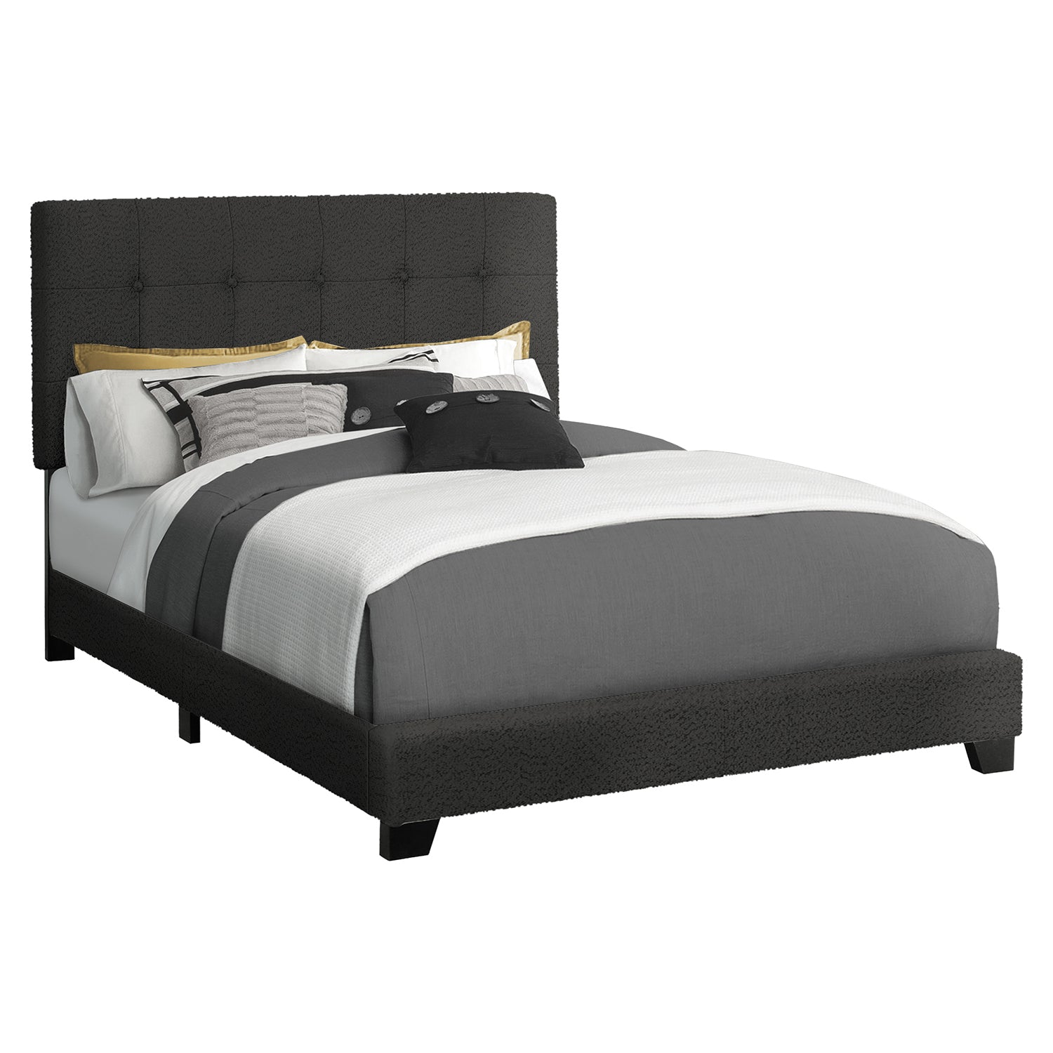 I 5805F - Lit, Taille Totale, Chambre À Coucher, Rembourré, Cadre Seulement, Transitionnel - Simple Boutique