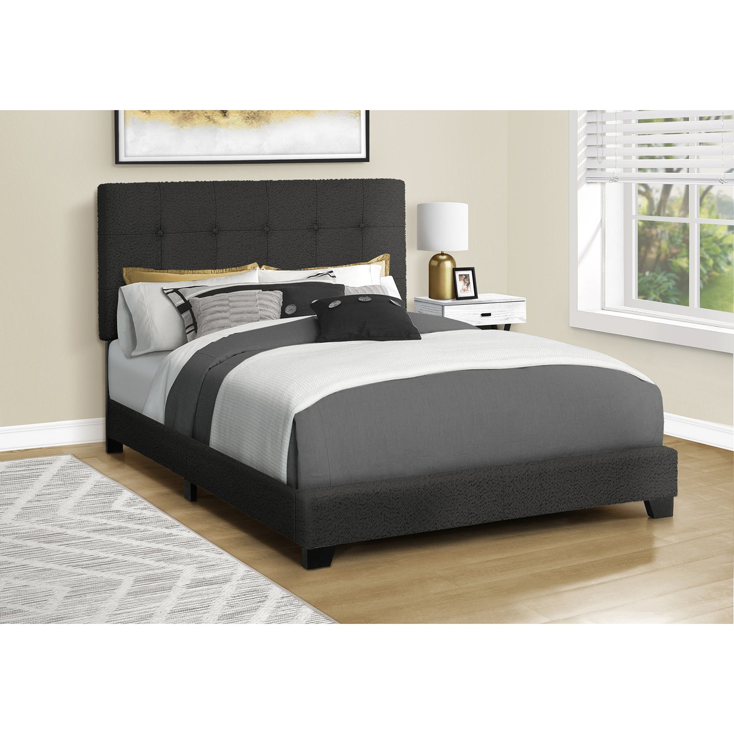I 5805F - Lit, Taille Totale, Chambre À Coucher, Rembourré, Cadre Seulement, Transitionnel - Simple Boutique