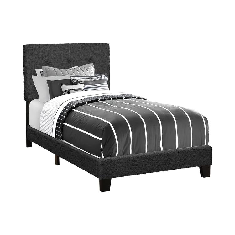 I 5805T - Lit, Taille Jumelle, Rembourré, Chambre À Coucher, Cadre Seulement, Jeune, Adolescent, Juvénile, Boucle Noire, Transitionnel - Simple Boutique