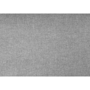 I 6035Q - Lit, Grand, Chambre À Coucher, Cadre, Rembourré, Apparence De Lin Gris, Pieds En Métal Chrome, Transitionnel - Simple Boutique