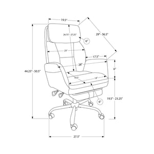 I 7273 - Chaise De Bureau, Hauteur Réglable, Accoudoir, Ergonomique, Pivotant, Bureau Informatique, Travail, Tissu Noir, Métal Chromé, Contemporain, Moderne - Simple Boutique