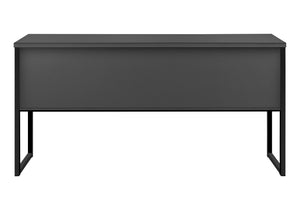 I 7733 - Huche De Bureau, 72"L, Travail, Portes De Stockage, Travail, Qualité Commerciale, Stratifié Gris, Métal Noir, Contemporain, Moderne - Simple Boutique