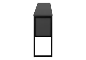 I 7733 - Huche De Bureau, 72"L, Travail, Portes De Stockage, Travail, Qualité Commerciale, Stratifié Gris, Métal Noir, Contemporain, Moderne - Simple Boutique