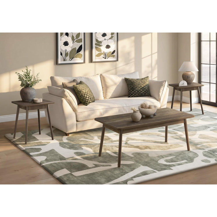 I 7856P - Ens De Tables, Ensemble De 3 Pièces, Café, Bout, Coté, Accent, Salon, Stratifié En Bronze Foncé, Mid Century, Moderne - Simple Boutique
