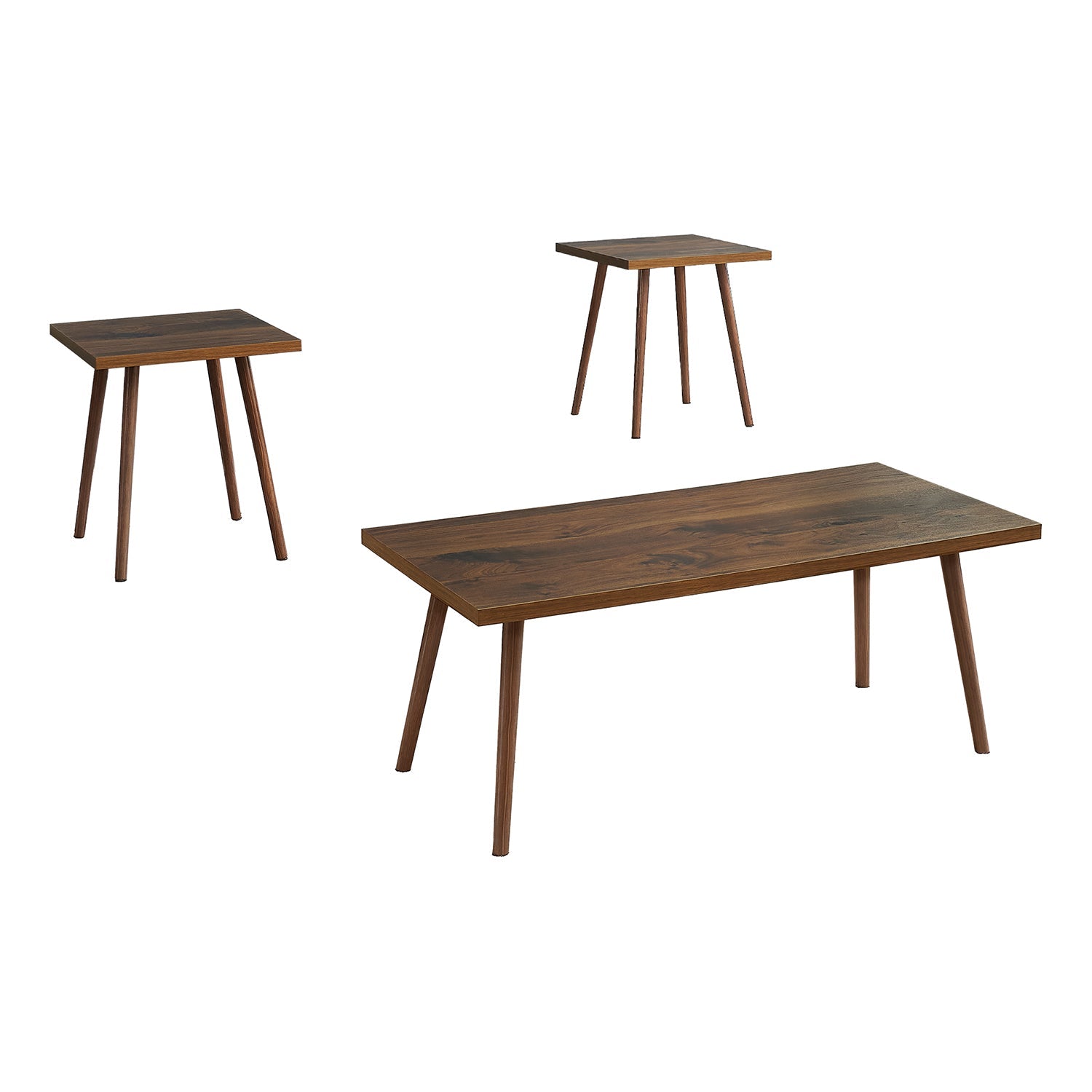 I 7899P - Ens De Tables, Ensemble De 3 Pièces, Accent, Café, Bout, Salon, Noyer Foncé, Contemporain, Moderne - Simple Boutique