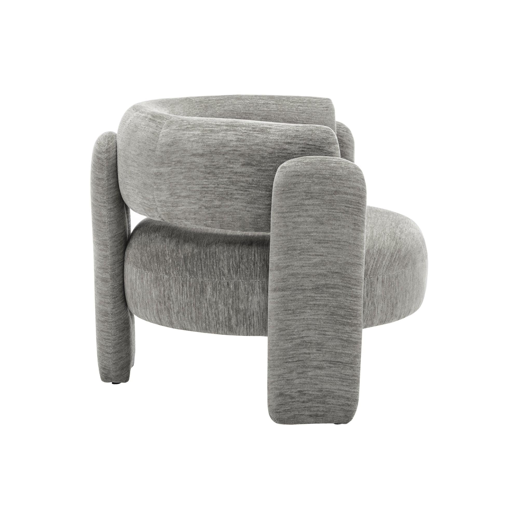 I 8014 - Chaise D'appoint, 29''H, Rembourré, Tissu Gris Clair, Contemporain, Moderne - Simple Boutique