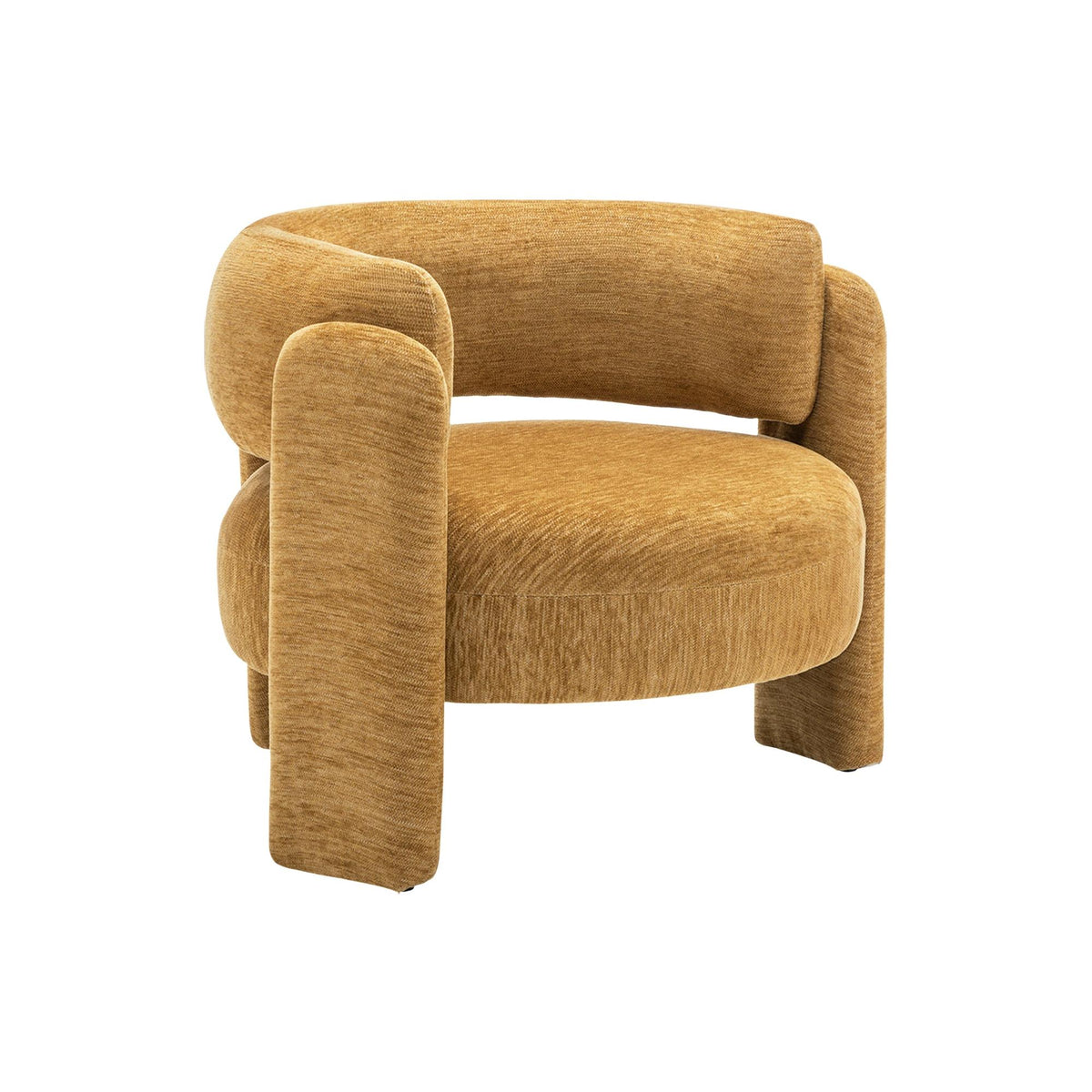I 8015 - Chaise D'appoint, 29''H, Rembourré, Tissu Doré, Contemporain, Moderne - Simple Boutique