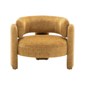 I 8015 - Chaise D'appoint, 29''H, Rembourré, Tissu Doré, Contemporain, Moderne - Simple Boutique
