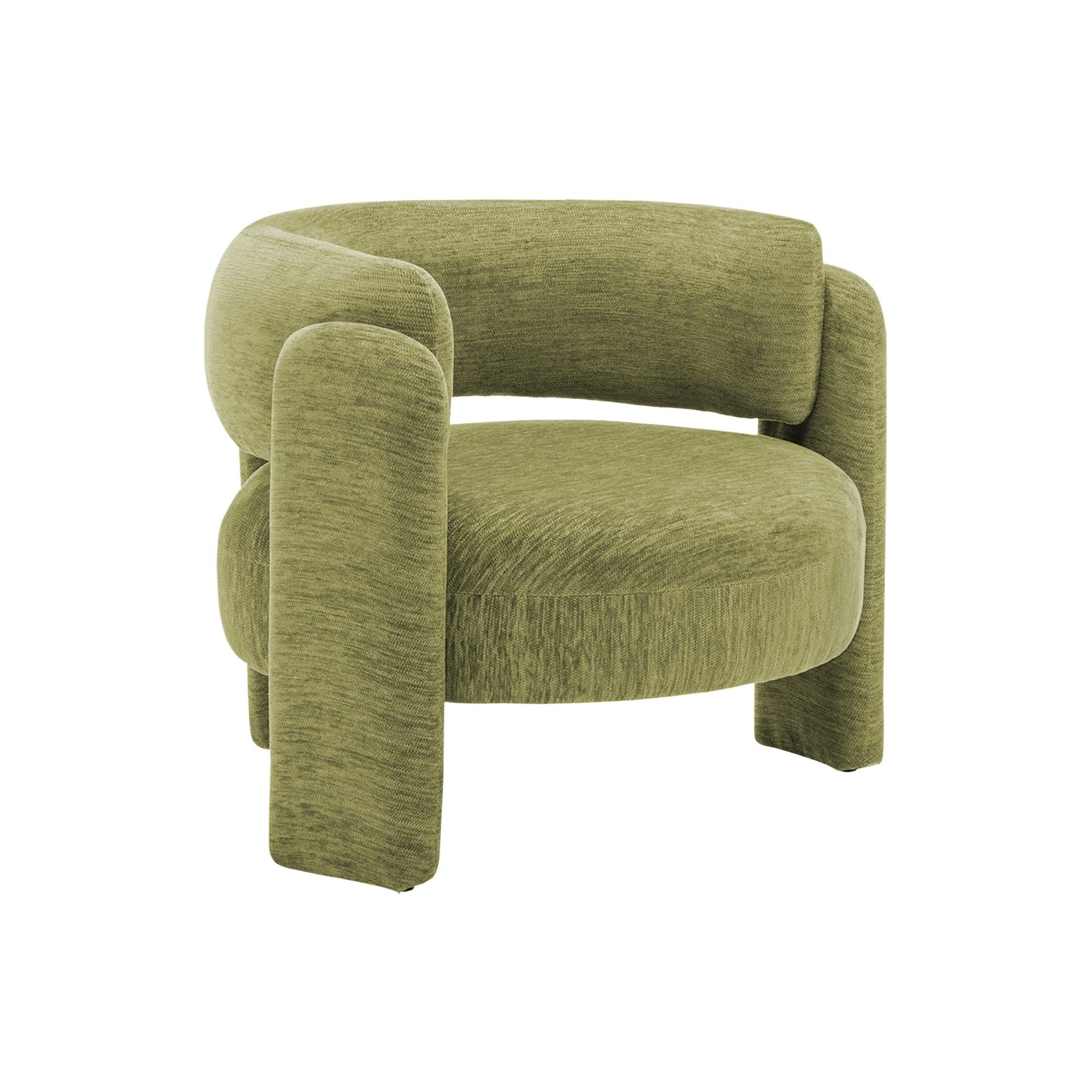 I 8016 - Chaise D'appoint, 29''H, Rembourré, Tissu Vert, Contemporain, Moderne - Simple Boutique