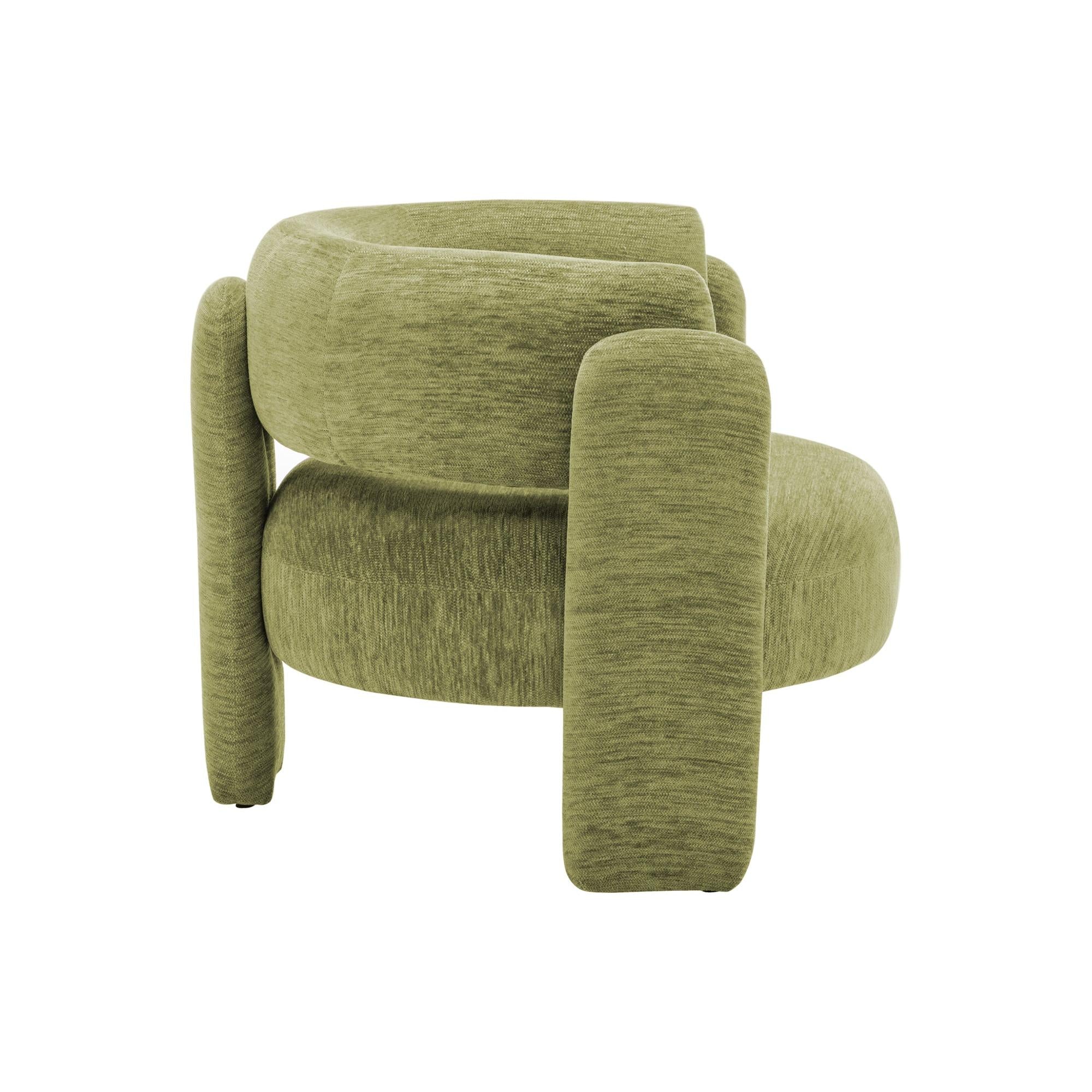 I 8016 - Chaise D'appoint, 29''H, Rembourré, Tissu Vert, Contemporain, Moderne - Simple Boutique