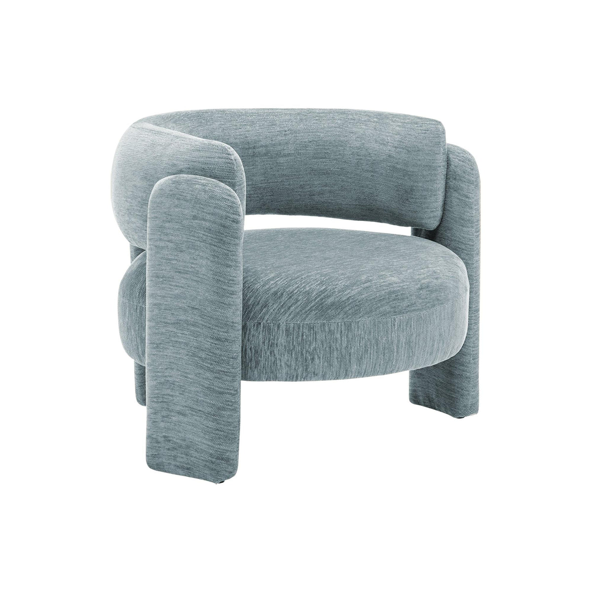 I 8017 - Chaise D'appoint, 29''H, Rembourré, Tissu Bleu Clair, Contemporain, Moderne - Simple Boutique