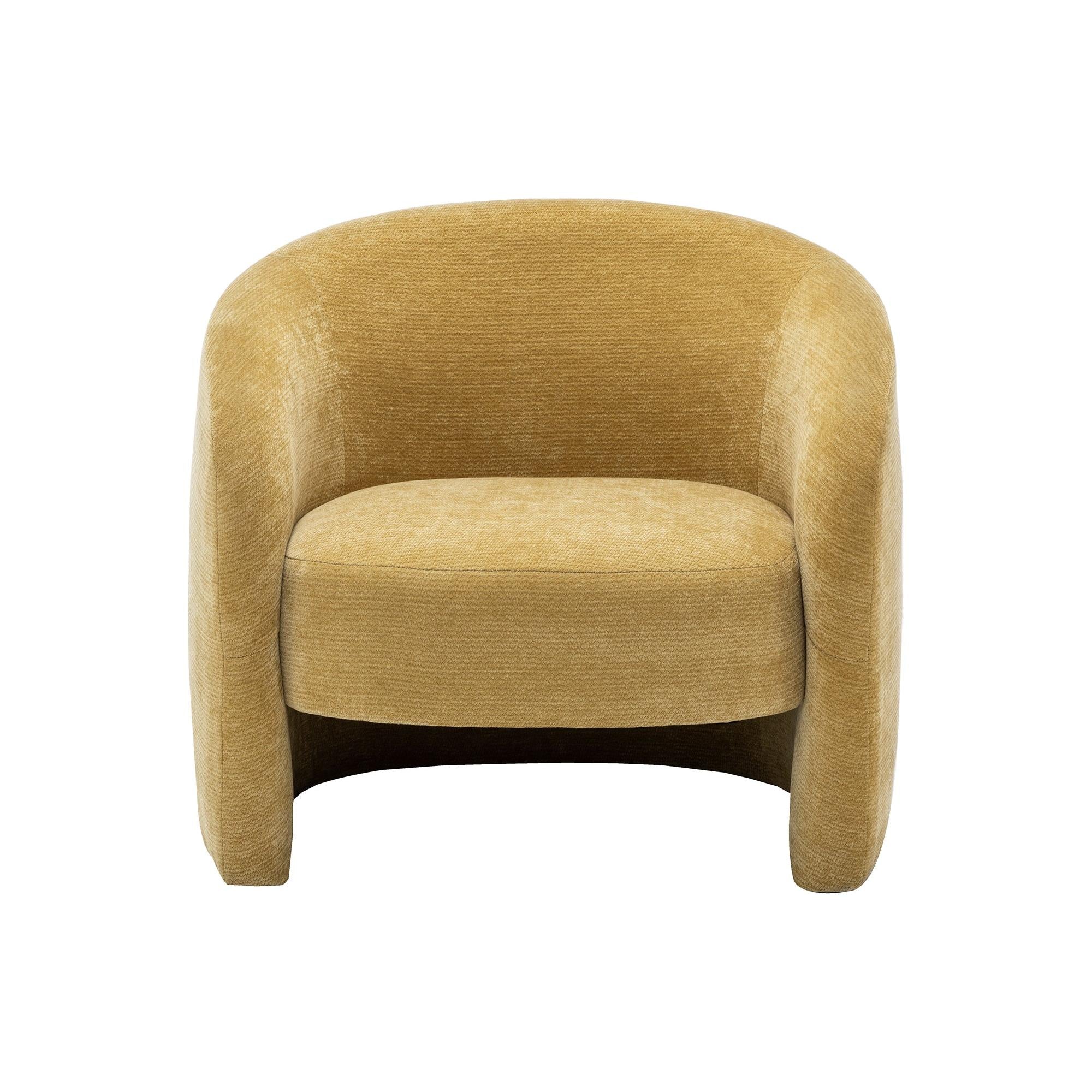 I 8022 - Chaise D'appoint, 29''H, Rembourré, Tissu Doré, Contemporain, Moderne - Simple Boutique