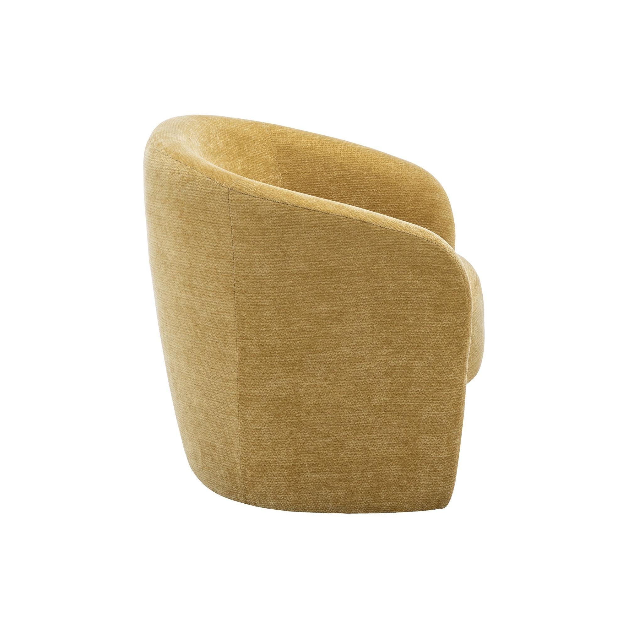 I 8022 - Chaise D'appoint, 29''H, Rembourré, Tissu Doré, Contemporain, Moderne - Simple Boutique