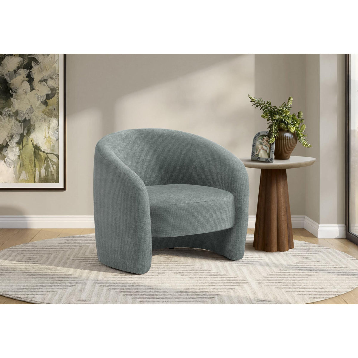 I 8023 - Chaise D'appoint, 29''H, Rembourré, Tissu Teal, Contemporain, Moderne - Simple Boutique