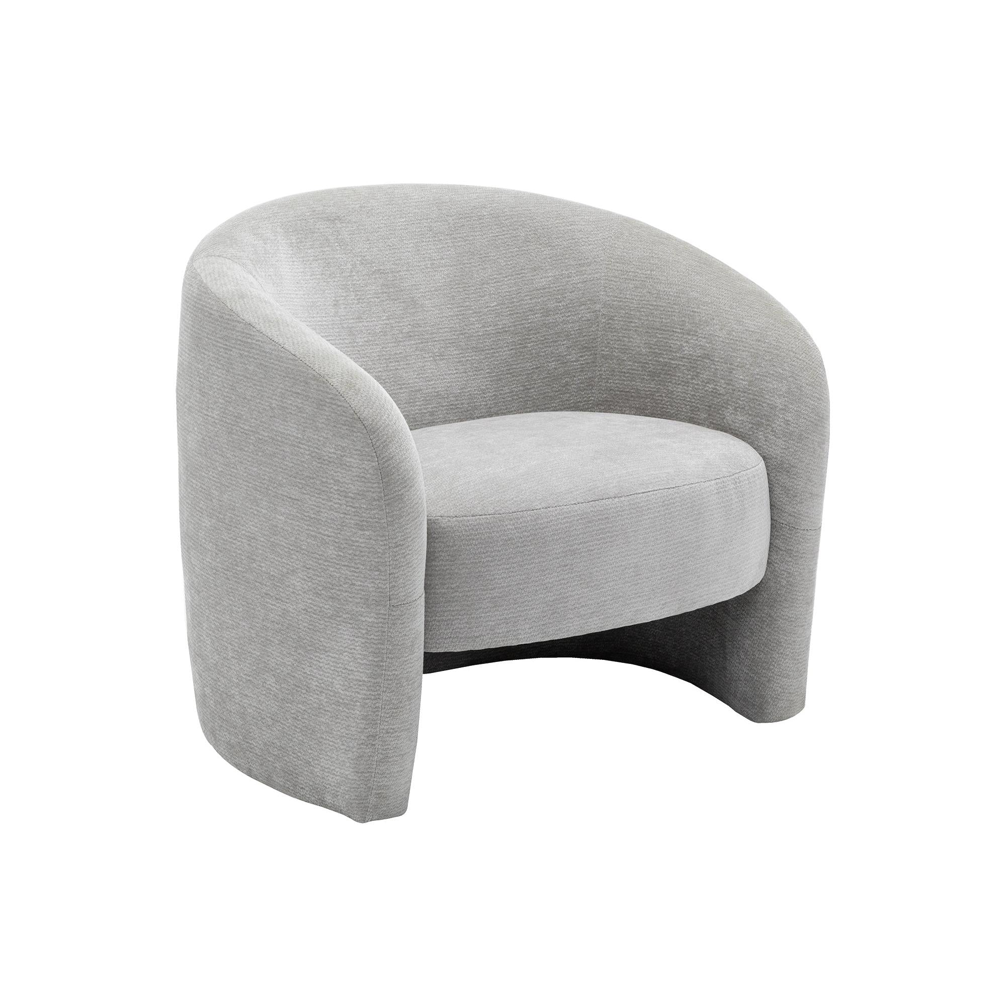 I 8024 - Chaise D'appoint, 29''H, Rembourré, Tissu Gris Clair, Contemporain, Moderne - Simple Boutique