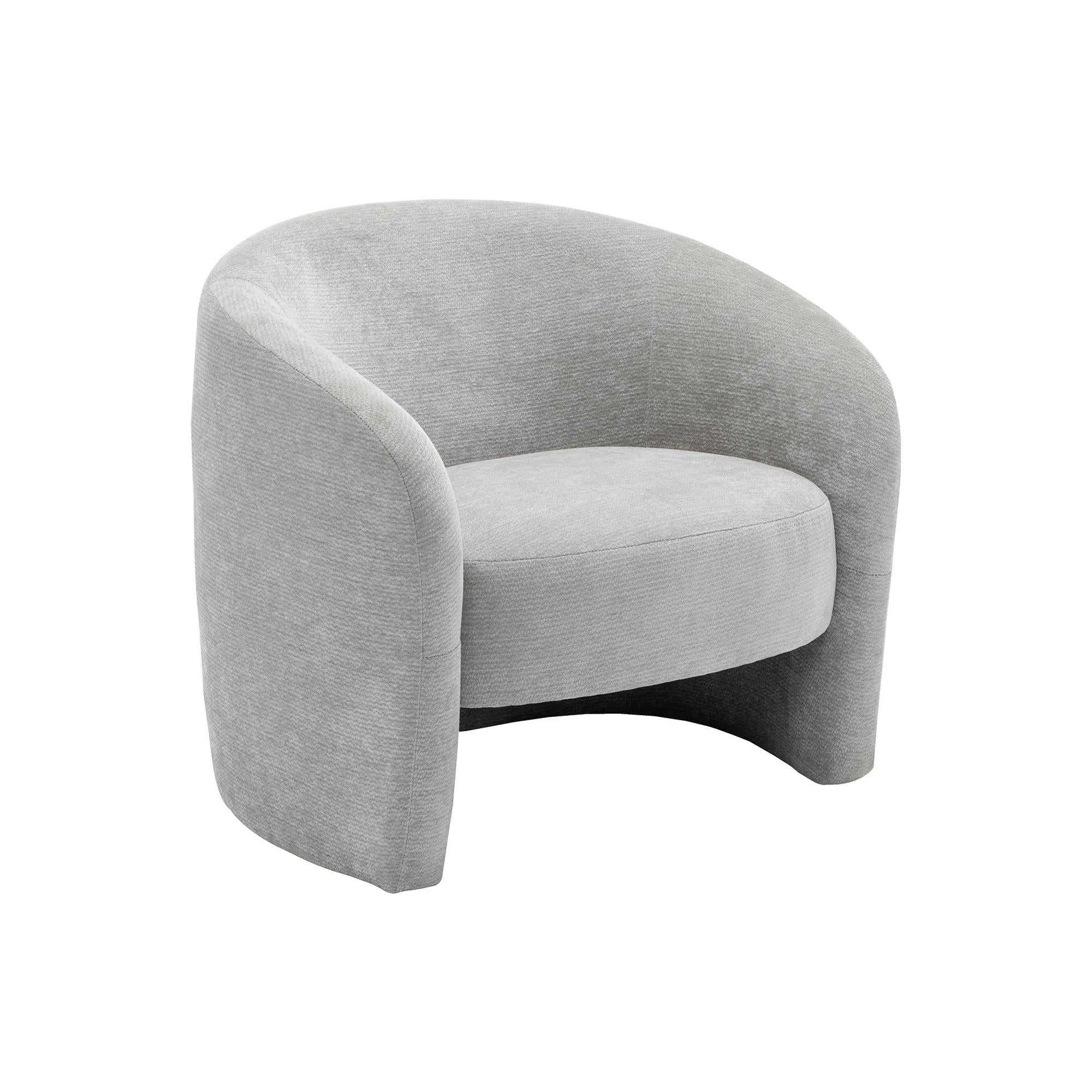 I 8024 - Chaise D'appoint, 29''H, Rembourré, Tissu Gris Clair, Contemporain, Moderne - Simple Boutique
