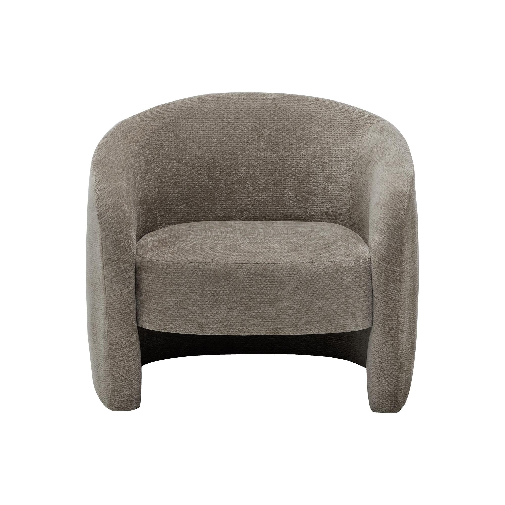 I 8025 - Chaise D'appoint, 29''H, Rembourré, Tissu Marron Clair, Contemporain, Moderne - Simple Boutique