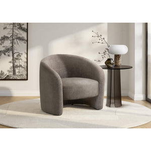 I 8025 - Chaise D'appoint, 29''H, Rembourré, Tissu Marron Clair, Contemporain, Moderne - Simple Boutique