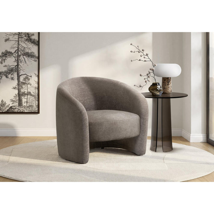 I 8025 - Chaise D'appoint, 29''H, Rembourré, Tissu Marron Clair, Contemporain, Moderne - Simple Boutique