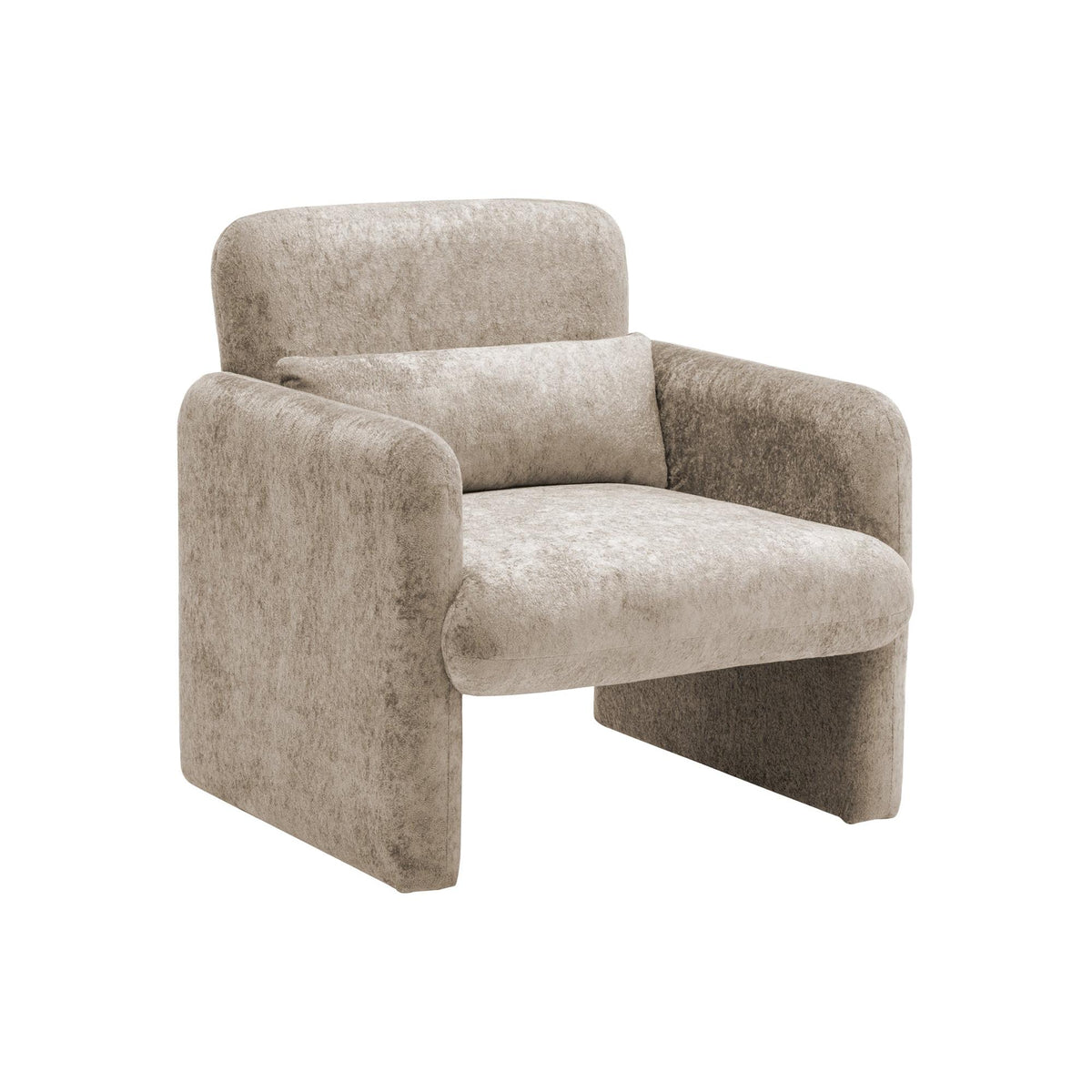 I 8026 - Chaise D'appoint, 31''H, Rembourré, Tissu Marron Clair, Contemporain, Moderne - Simple Boutique