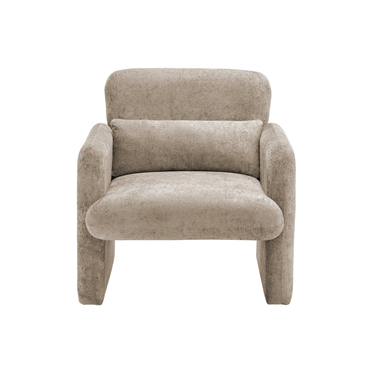 I 8026 - Chaise D'appoint, 31''H, Rembourré, Tissu Marron Clair, Contemporain, Moderne - Simple Boutique