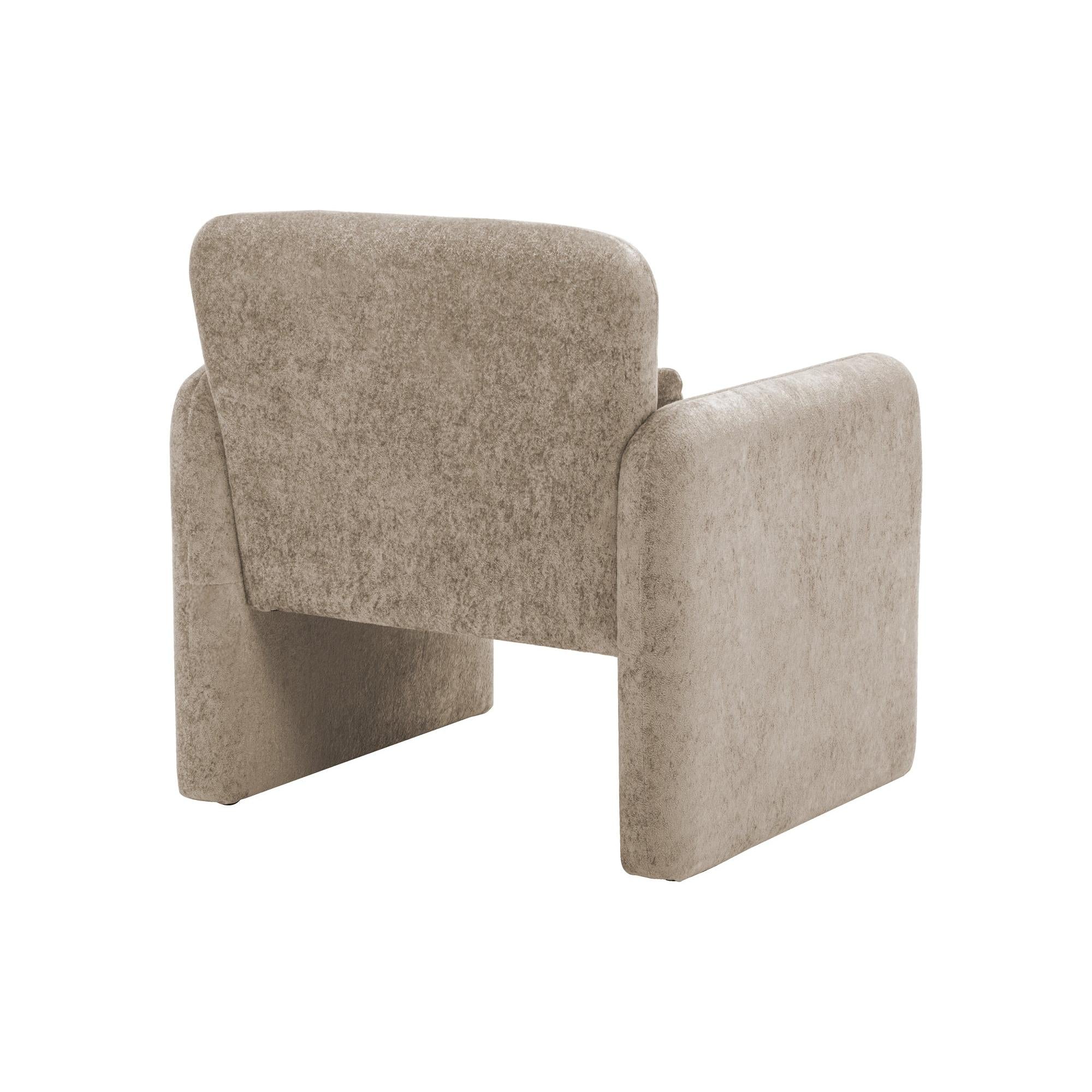 I 8026 - Chaise D'appoint, 31''H, Rembourré, Tissu Marron Clair, Contemporain, Moderne - Simple Boutique