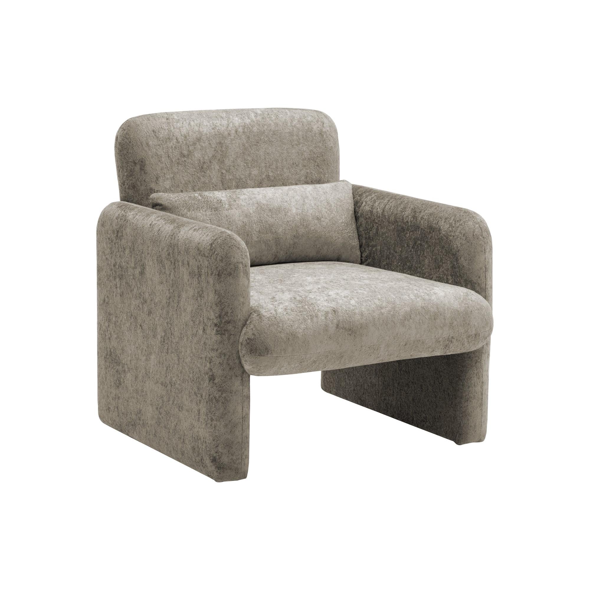 I 8027 - Chaise D'appoint, 31''H, Rembourré, Tissu Gris Clair, Contemporain, Moderne - Simple Boutique
