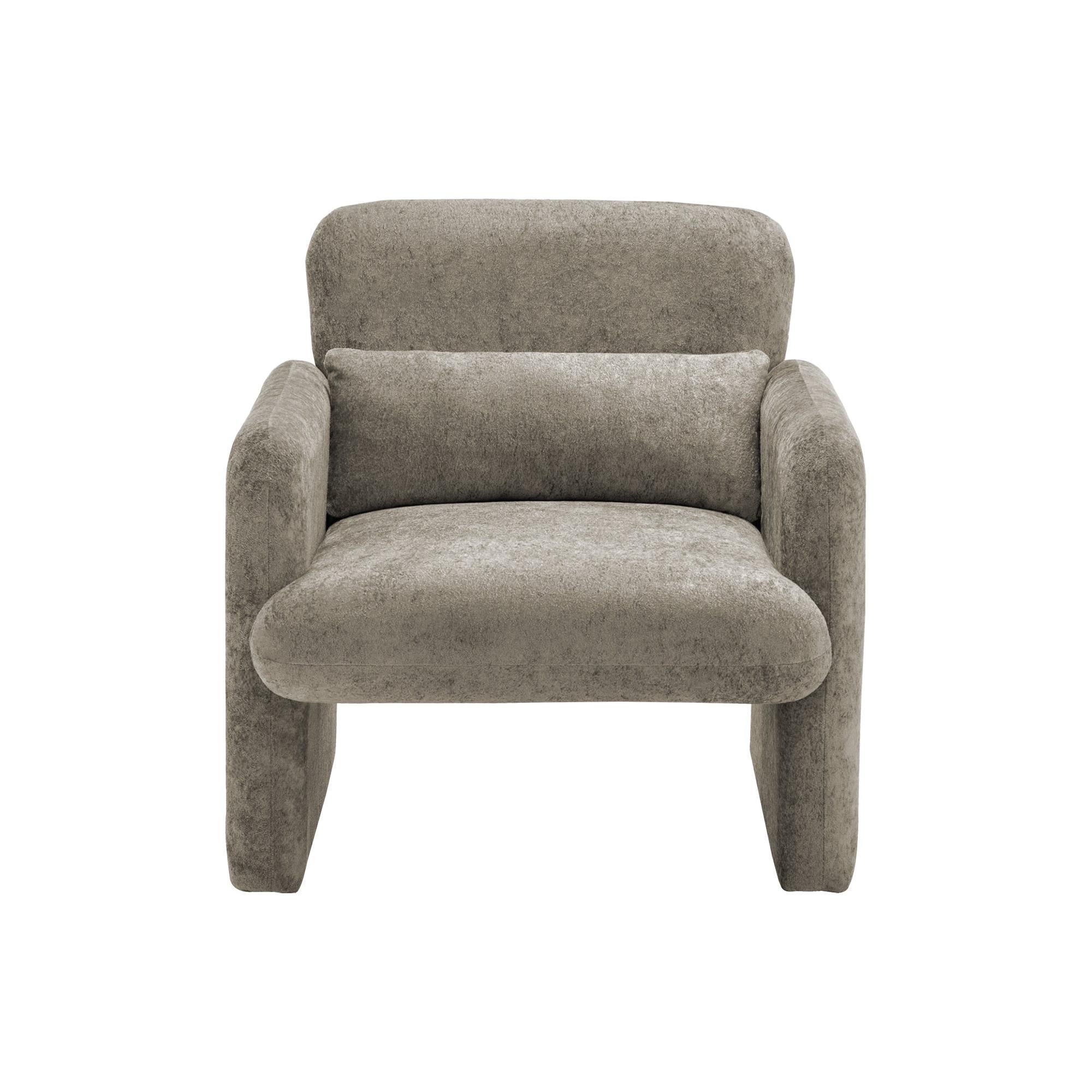 I 8027 - Chaise D'appoint, 31''H, Rembourré, Tissu Gris Clair, Contemporain, Moderne - Simple Boutique