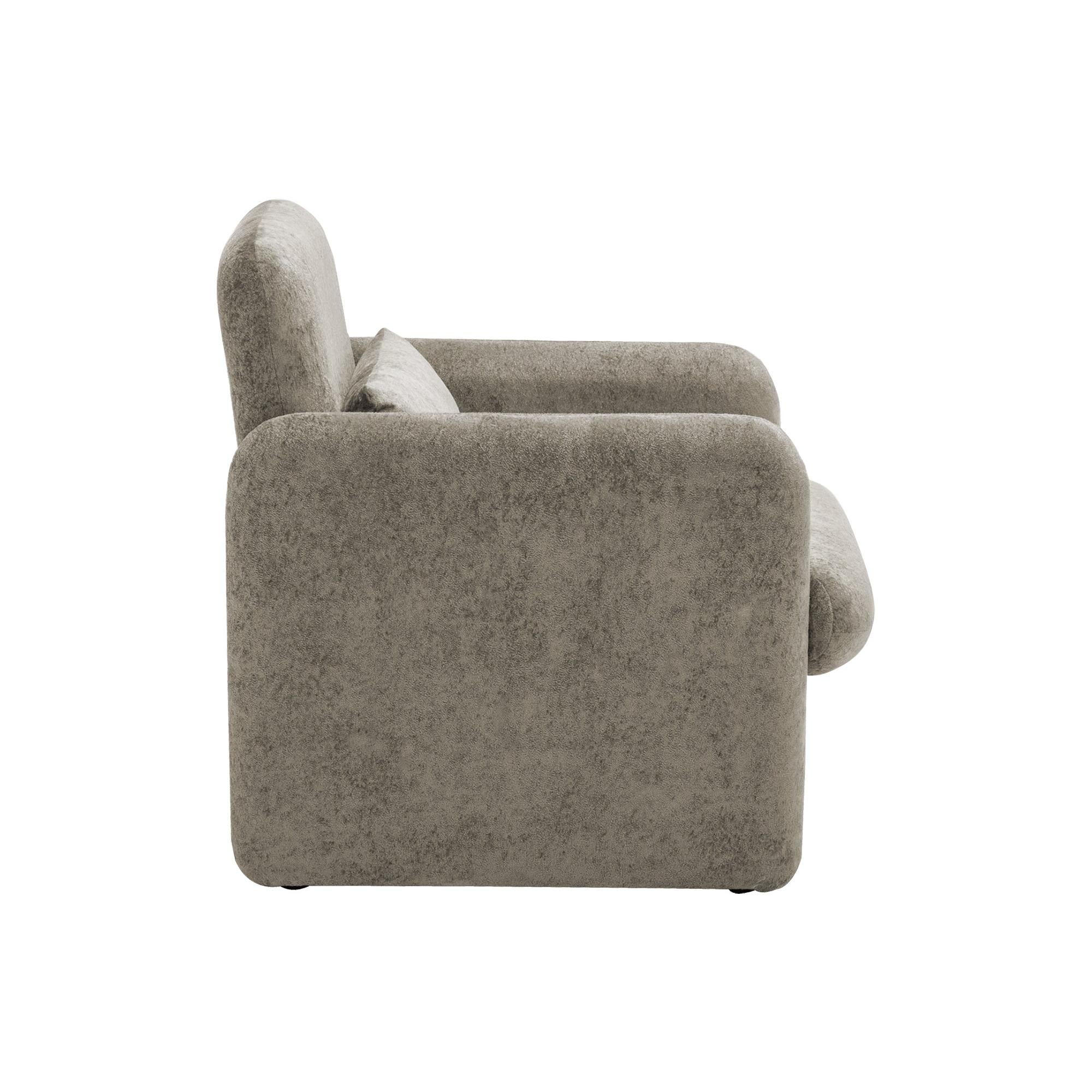 I 8027 - Chaise D'appoint, 31''H, Rembourré, Tissu Gris Clair, Contemporain, Moderne - Simple Boutique