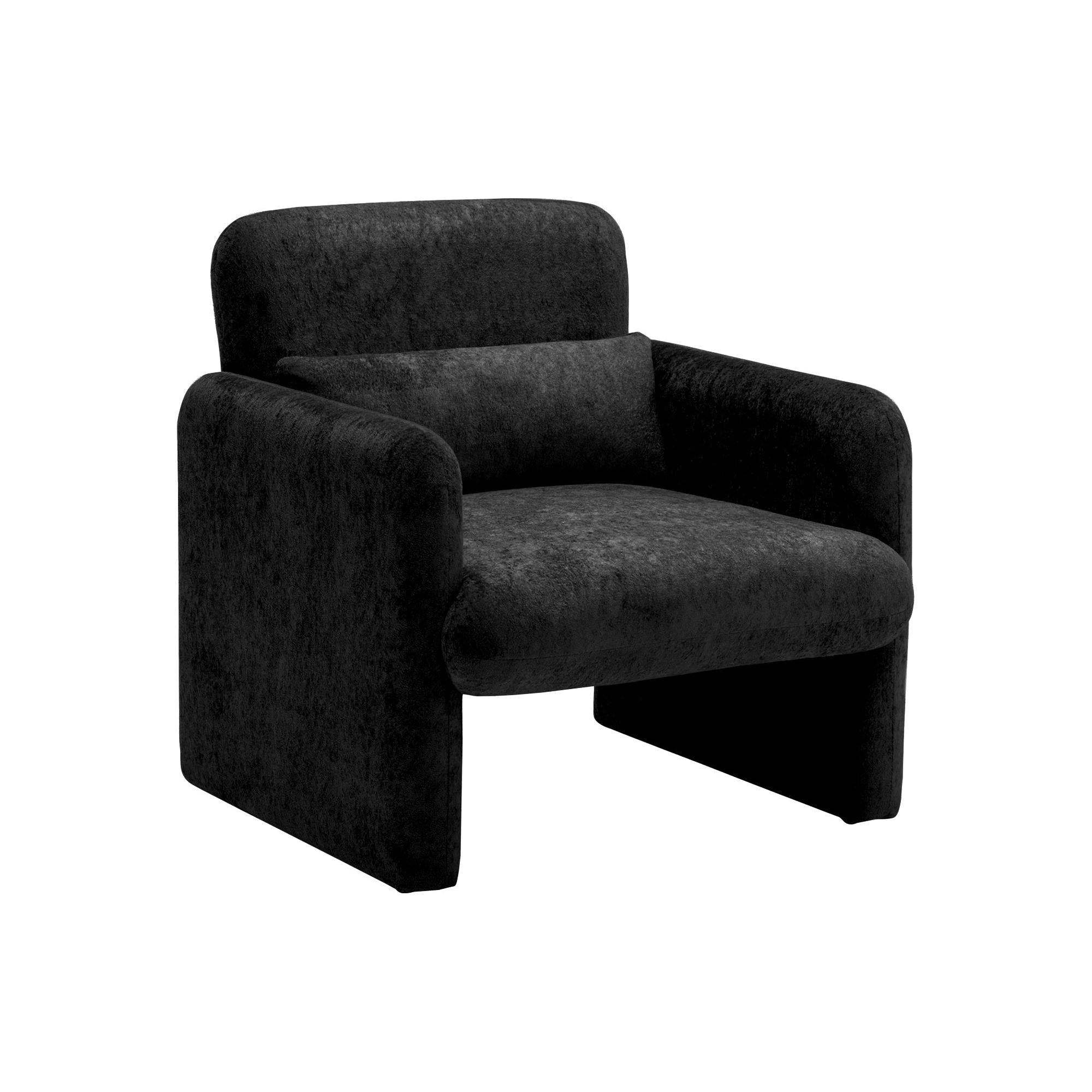I 8028 - Chaise D'appoint, 31''H, Rembourré, Tissu Noir, Contemporain, Moderne - Simple Boutique