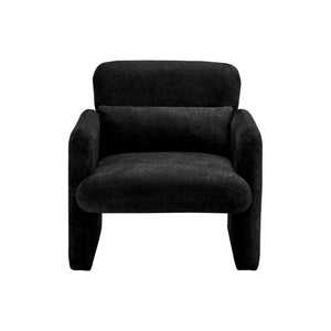 I 8028 - Chaise D'appoint, 31''H, Rembourré, Tissu Noir, Contemporain, Moderne - Simple Boutique