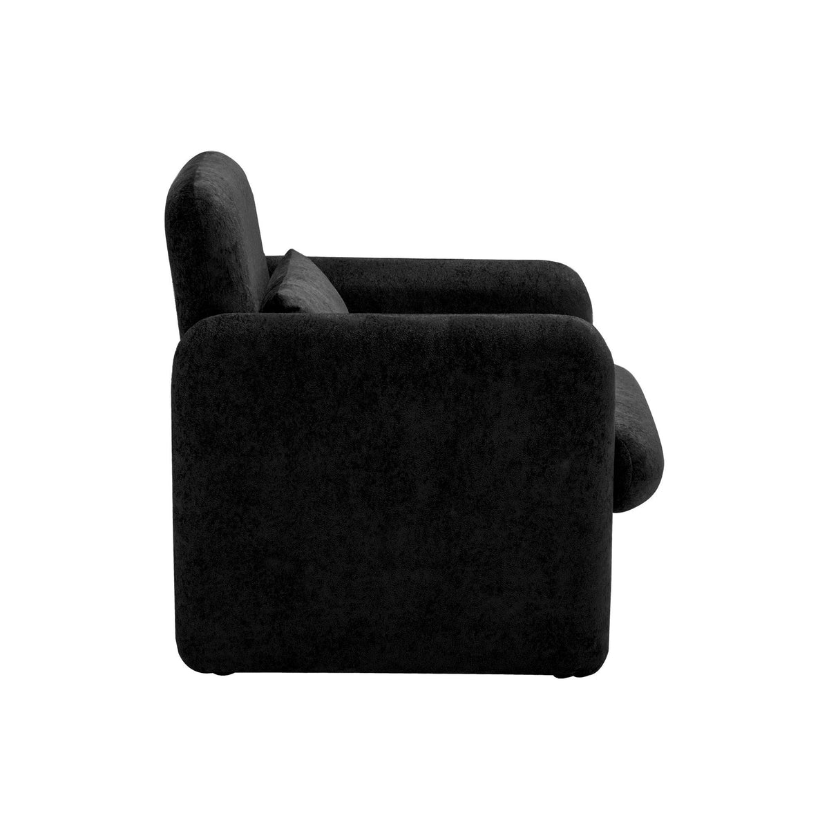 I 8028 - Chaise D'appoint, 31''H, Rembourré, Tissu Noir, Contemporain, Moderne - Simple Boutique