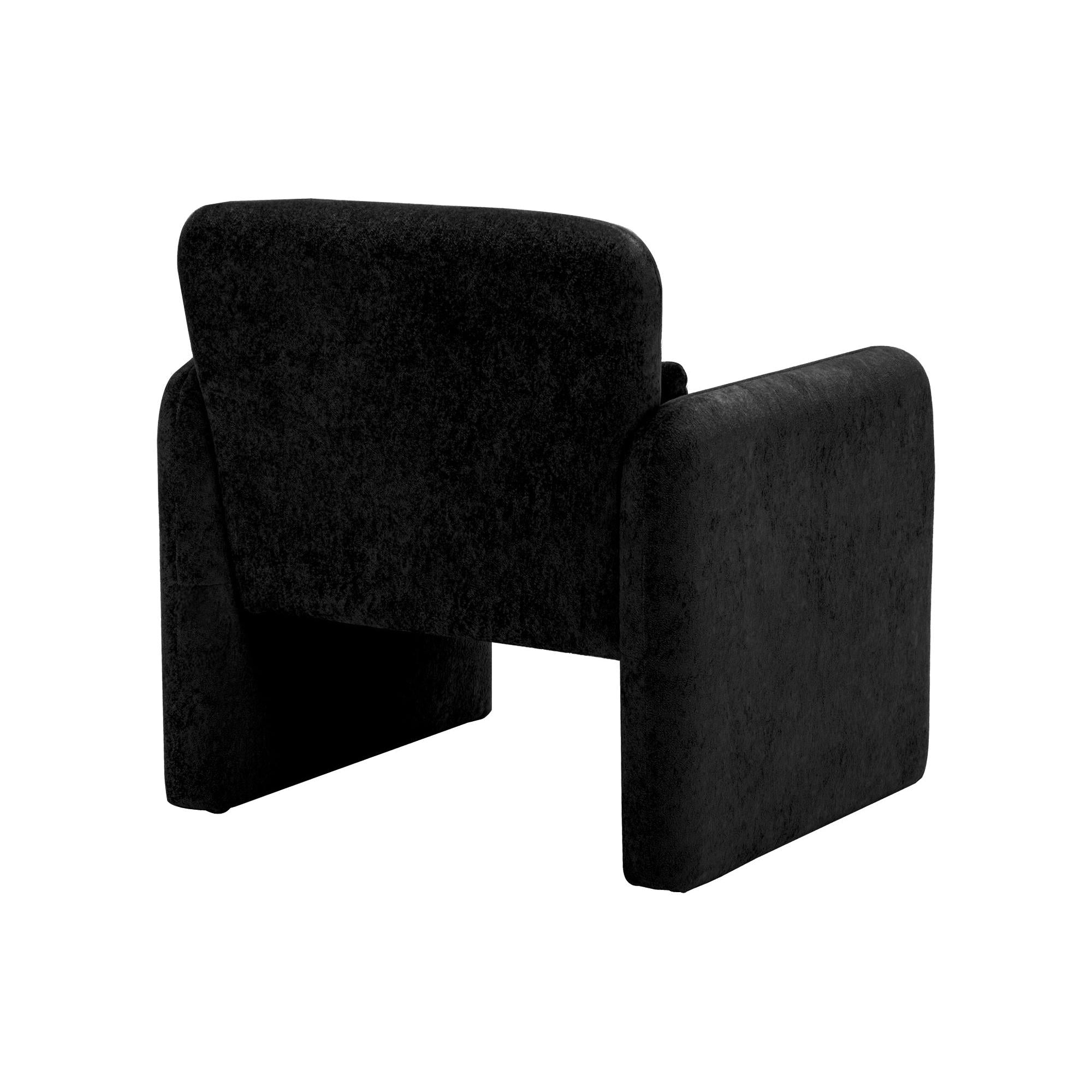I 8028 - Chaise D'appoint, 31''H, Rembourré, Tissu Noir, Contemporain, Moderne - Simple Boutique