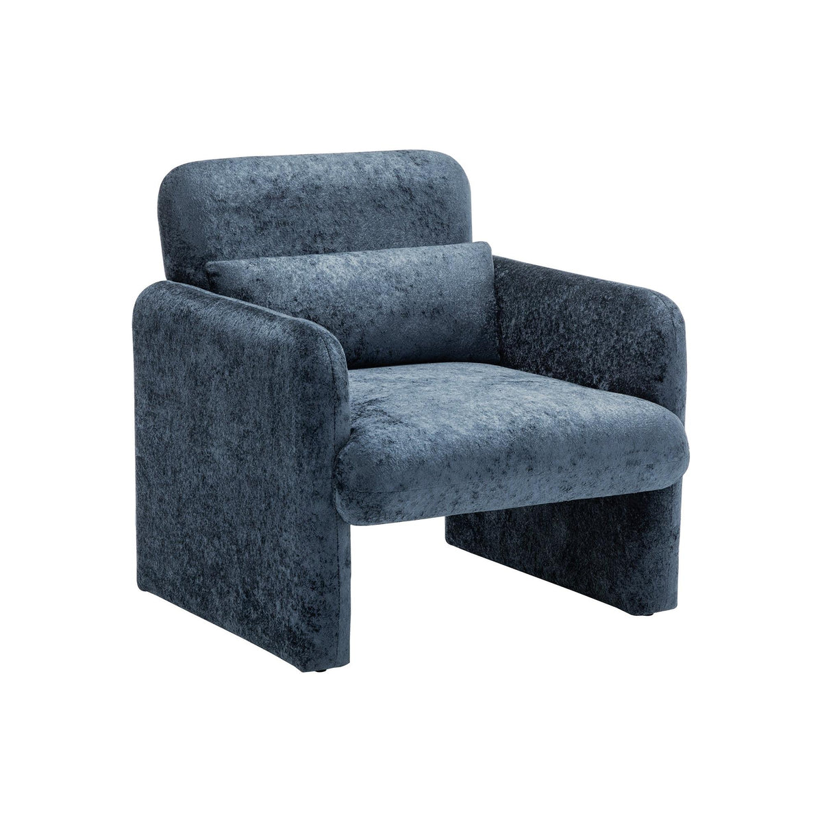 I 8030 - Chaise D'appoint, 31''H, Rembourré, Tissu Bleu, Contemporain, Moderne - Simple Boutique