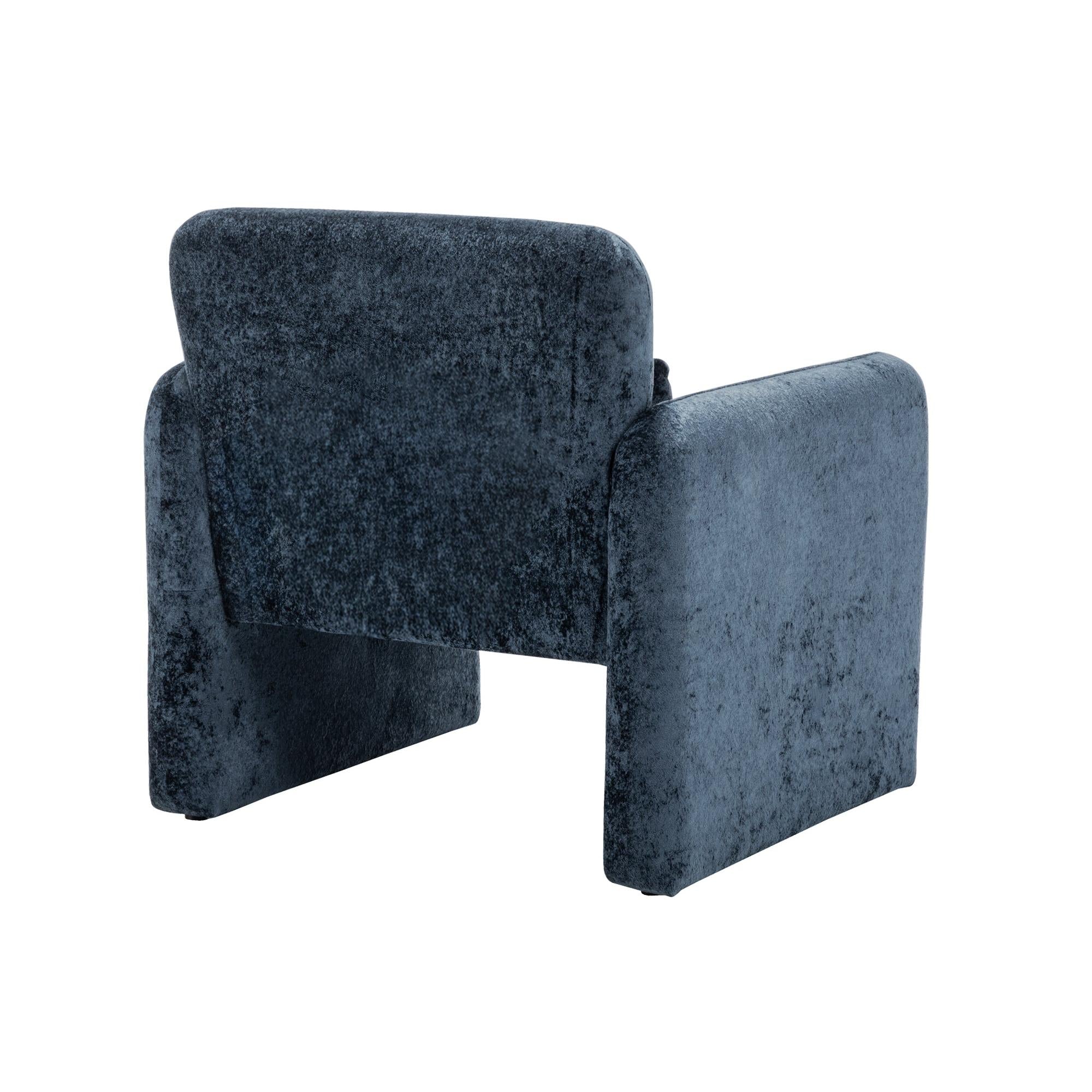 I 8030 - Chaise D'appoint, 31''H, Rembourré, Tissu Bleu, Contemporain, Moderne - Simple Boutique