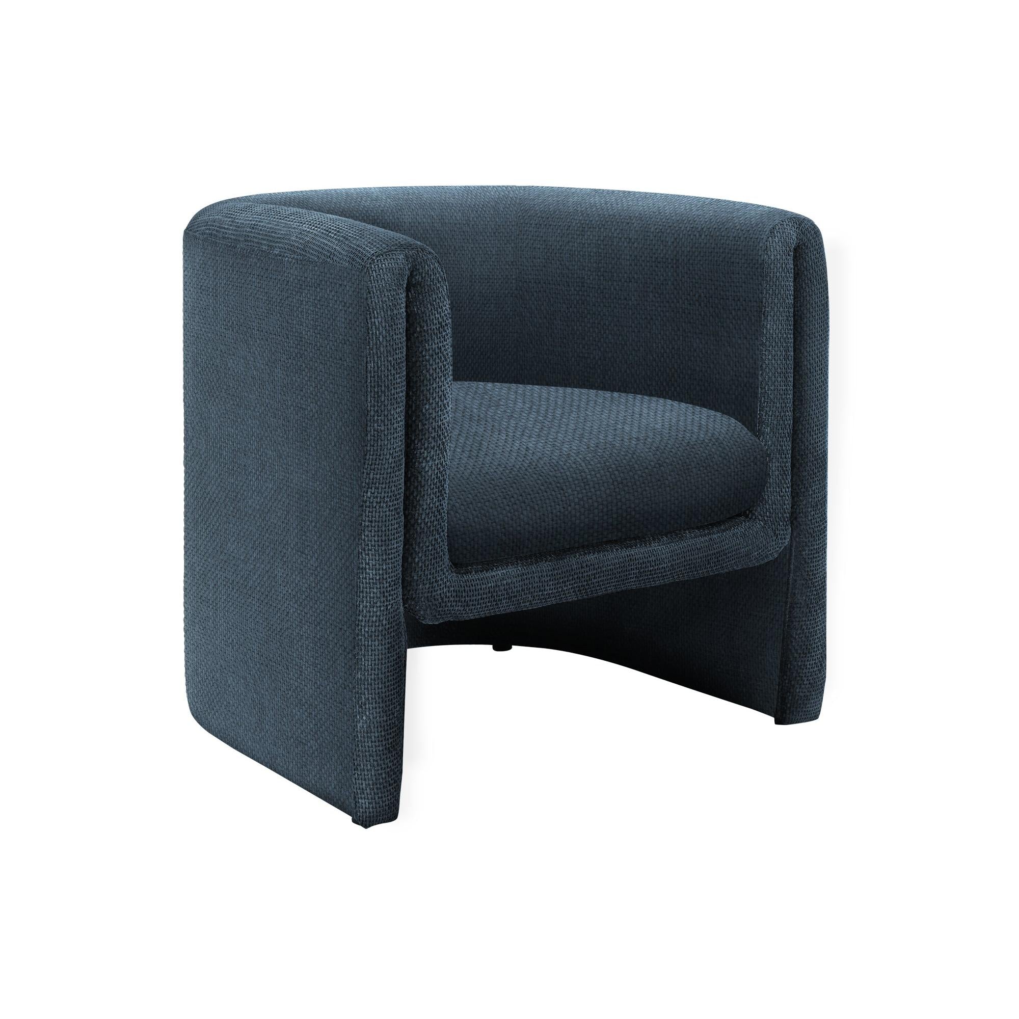 I 8040 - Chaise D'appoint, 29''H, Rembourré, Salon, Chambre À Coucher, Tissu Bleu, Contemporain, Moderne - Simple Boutique