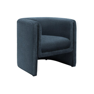 I 8040 - Chaise D'appoint, 29''H, Rembourré, Salon, Chambre À Coucher, Tissu Bleu, Contemporain, Moderne - Simple Boutique